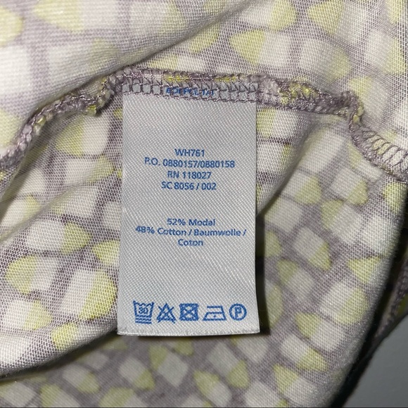 Boden Knit Dress Tan With Off-white and Chartreuse Houses Size 12 - Picture 8 of 8